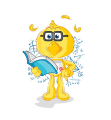 chick geek cartoon. cartoon mascot vector