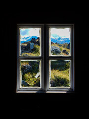 Fototapeta premium Four-pane window