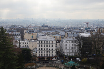 Panorama of Paris from Montpmartre hill