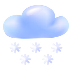 3d Vector snow Cloud.