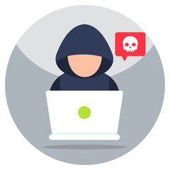 Modern design icon of hacking chat