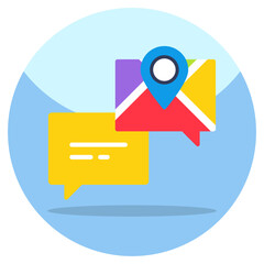 Perfect design icon of location chat 