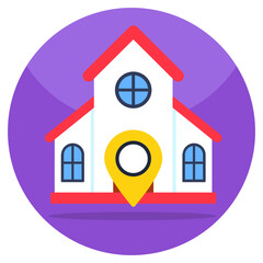 A perfect design icon of building direction 