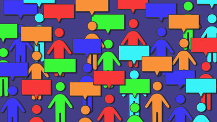 多種多様な意見をイメージした背景 