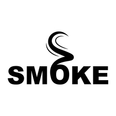 Smoke steam icon logo illustration isolated on white background, aroma vaporize icons. Smoke puff vector icon