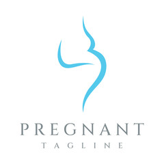 Abstract Logo design of mother or pregnant woman or baby. Logos for clinics, pharmacies and hospitals.