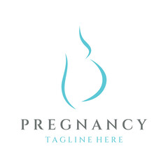 Abstract Logo design of mother or pregnant woman or baby. Logos for clinics, pharmacies and hospitals.