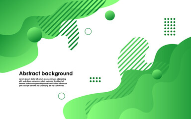 modern green gradient color liquid abstract background and fluid shape composition