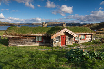 old cabin in mountains