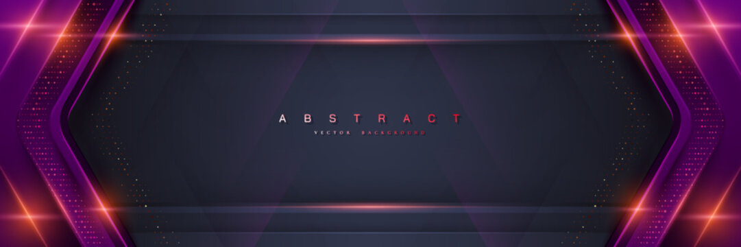 Abstract black and purple light rays effect background. Abstract trendy geometric vector background.