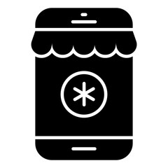 Vector design of mobile medical shop