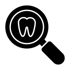 A premium download icon of search tooth