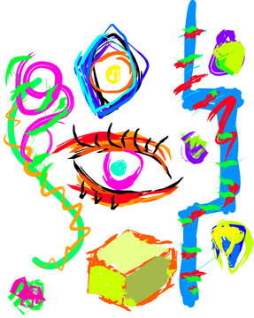 Abstract art digital painting. 