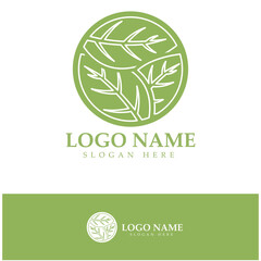 Abstract tree logo for forest and park nature.with a combination of .vector line elements for business designs, agriculture, ecological concepts, greenery and natural beauty.