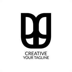 Simple Logo Monogram Design, brand logo, company logo, business logo. monogram