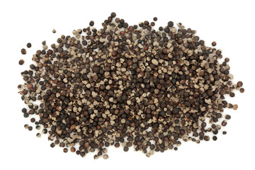 Chaste tree fruit vitex herb Chinese herbal plant medicine. Treats womens health, menstrual cycle problems and pain, pmt, menopause, stimulates progesterone. Man jing zi. On white.