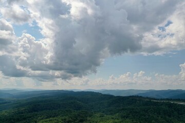 clouds over the mountains