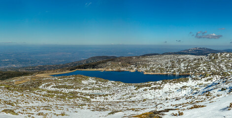 Serra da Estrela in Portugal in winter on a sunny day