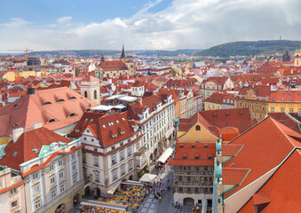 Fototapeta na wymiar Panoramic view of Prague. Czech Republic