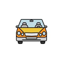 family automobile, car line icon on white background. Signs and symbols can be used for web, logo, mobile app, UI, UX