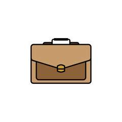 brief bag line icon on white background. Signs and symbols can be used for web, logo, mobile app, UI, UX