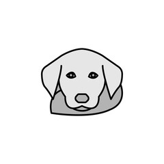 dog, hound line icon on white background. Signs and symbols can be used for web, logo, mobile app, UI, UX