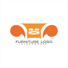 Furniture design logo vector with sofa and bed concept with letter Z.
