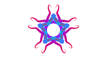 Fototapeta premium Isolated colorful star shape graphic design element