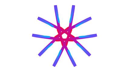 Isolated colorful star shape graphic design element