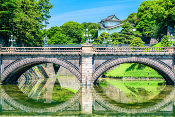 東京　皇居外苑の二重橋（正門石橋）