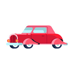 Plakat Classic Car with red color and stylish style