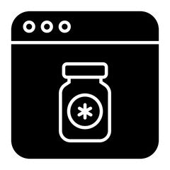 Trendy design icon of online medicine 