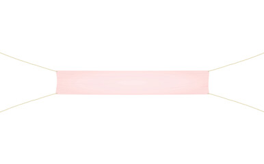 Pink textile banner. vector illustration