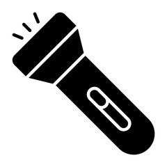 glyph design icon of torch 