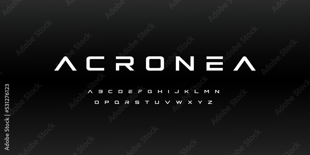 Fototapete abstract technology space font and alphabet. techno effect fonts designs. typography digital sci-fi 