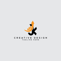 JK logo and Business Financial Accounting Design Template