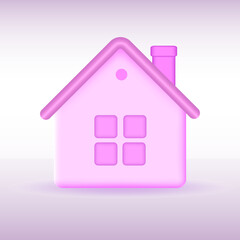 House icon symbols. Real estate, loan, mortgage, the concept of return.
Home fingerprint badge symbols, biometric identification.
3D vector image.