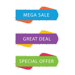 Simple design for sale label collection