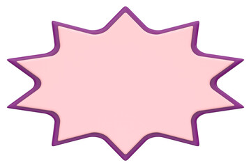 Empty badge. 3D badge.