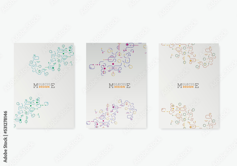 Aufkleber cover brochure with geometric connect shapes. document concept. modern minimal style. business card.