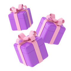 3D gift box. 3D decoration.