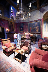 Obraz premium Leavesden, UK - August 23, 2022: Exhibits inside the Making of Harry Potter tour at Warner Bros studio.