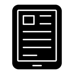 Unique design icon of mobile cv