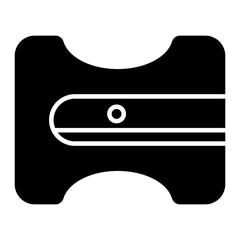 Conceptual glyph design icon of sharpener