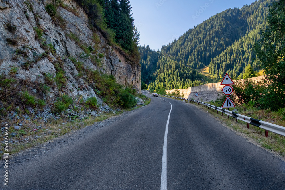 Wall mural road in mountains