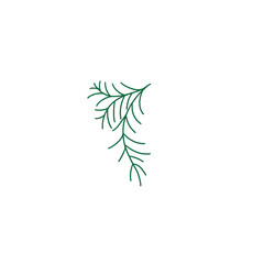 Green Pine Leaf Frame
