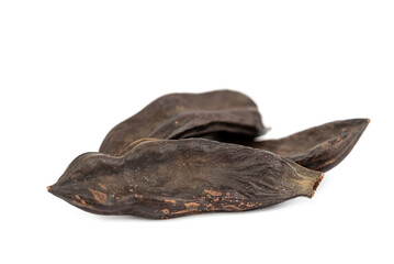 the whole Carob pods, fruits (Ceratonia siliqua)