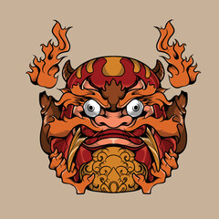 daruma fire vector illustration made especially for advertising branding use and much more
