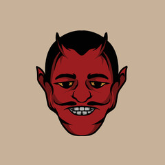 red devil vector illustration made especially for advertising branding use and much more
