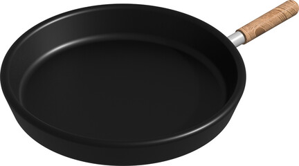 Frying Pan isolated on White Background | Frying Pan Round Cast Iron Skillet Heavy Duty Versatile...